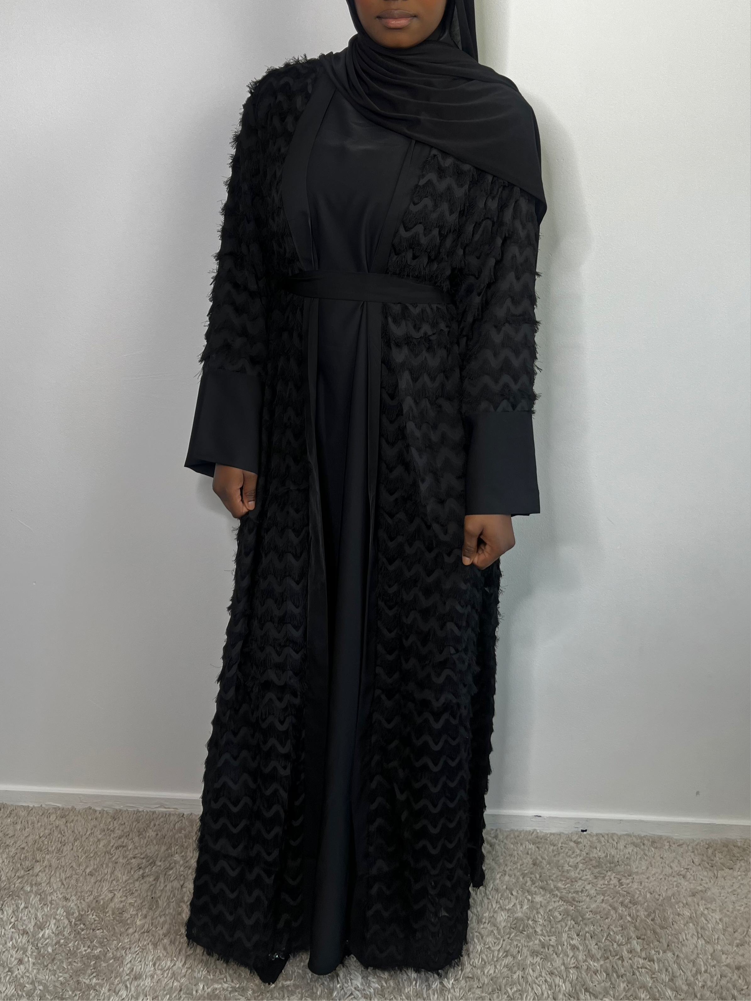 Kimono à frange noir