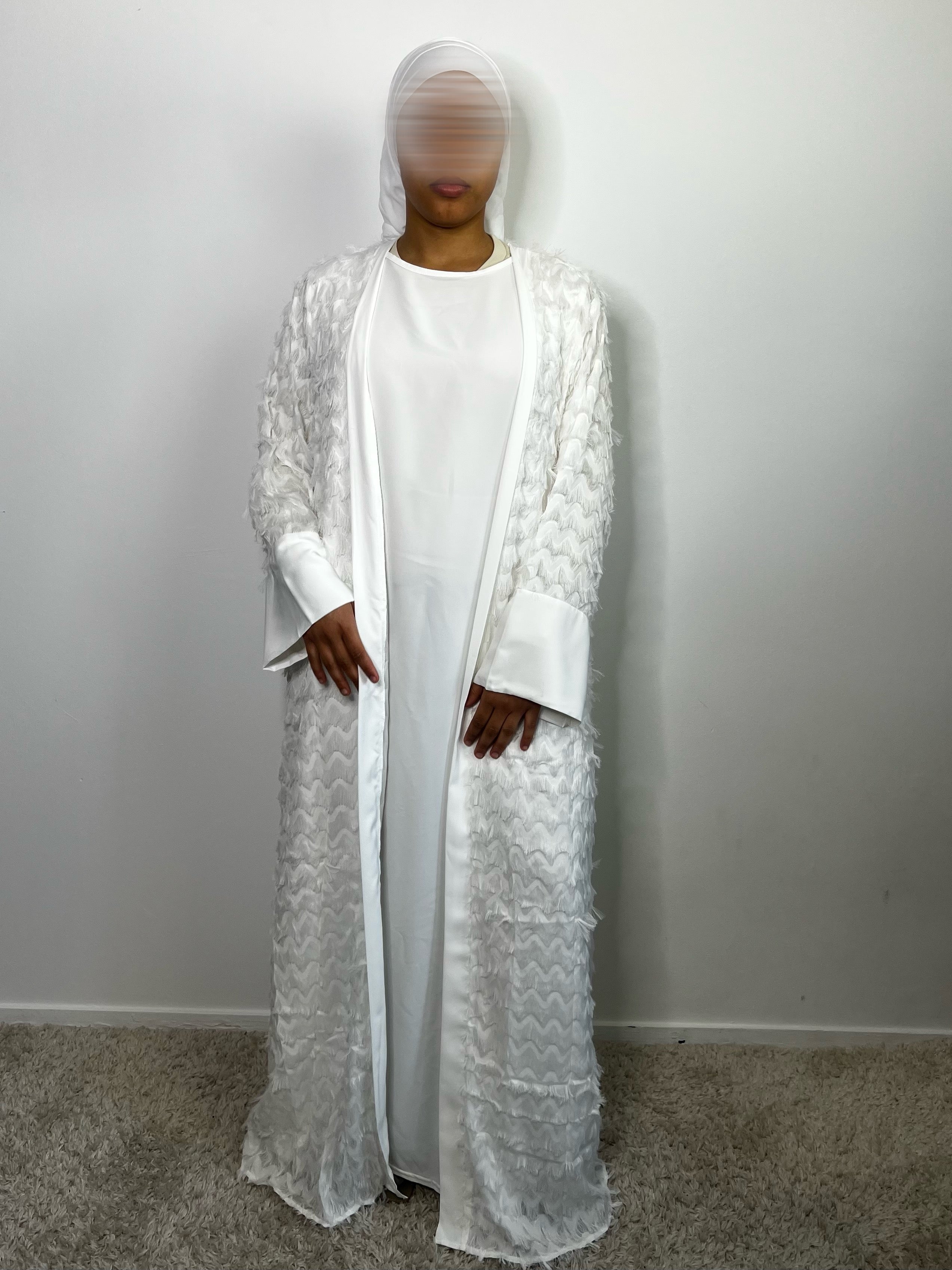 Kimono à frange blanc