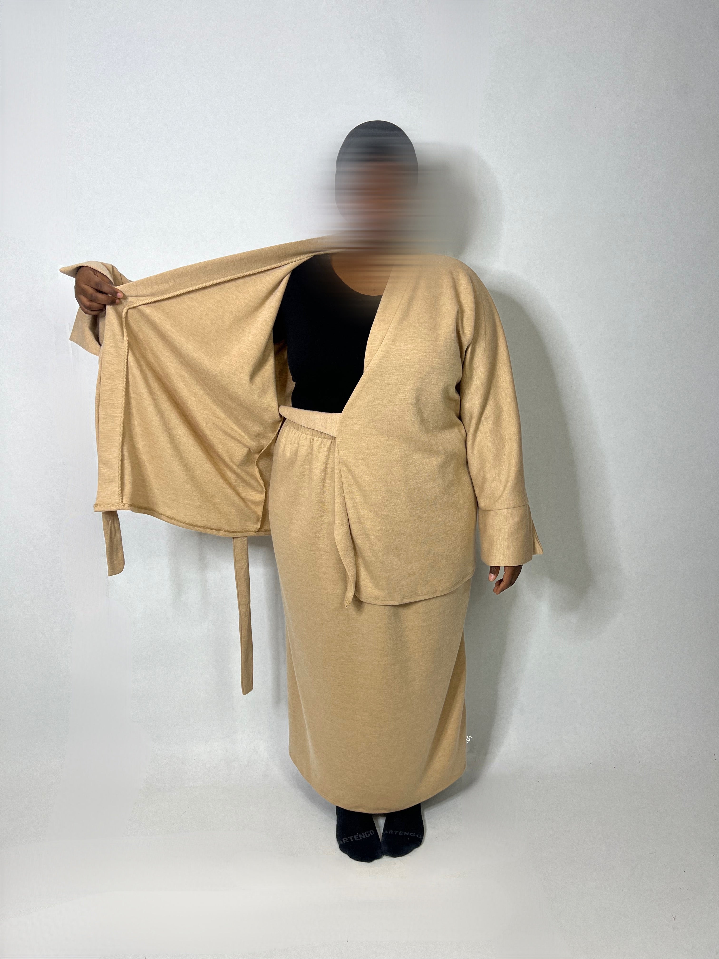 Conjunto de falda cruzada