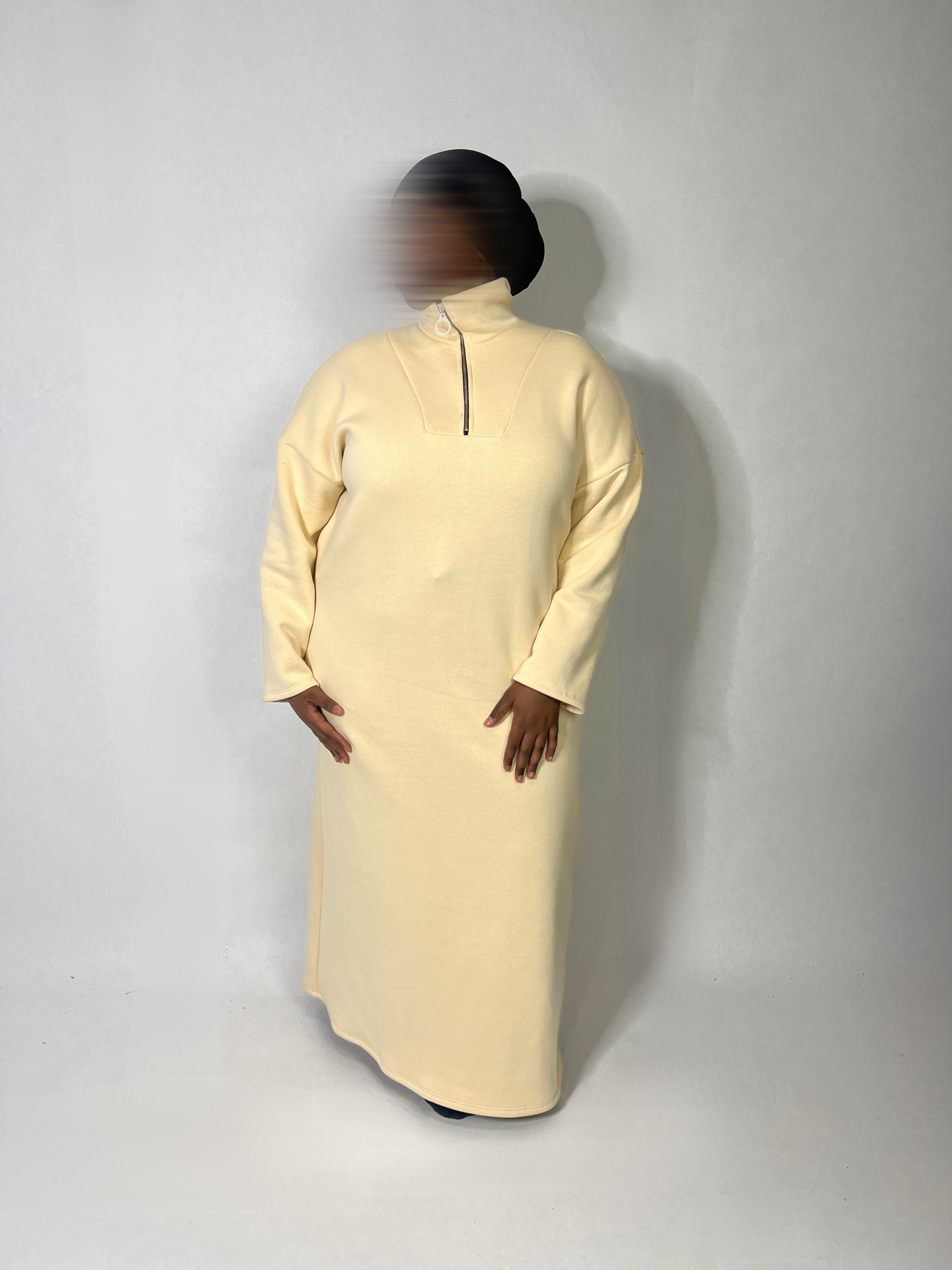 Vestido sudadera con cremallera