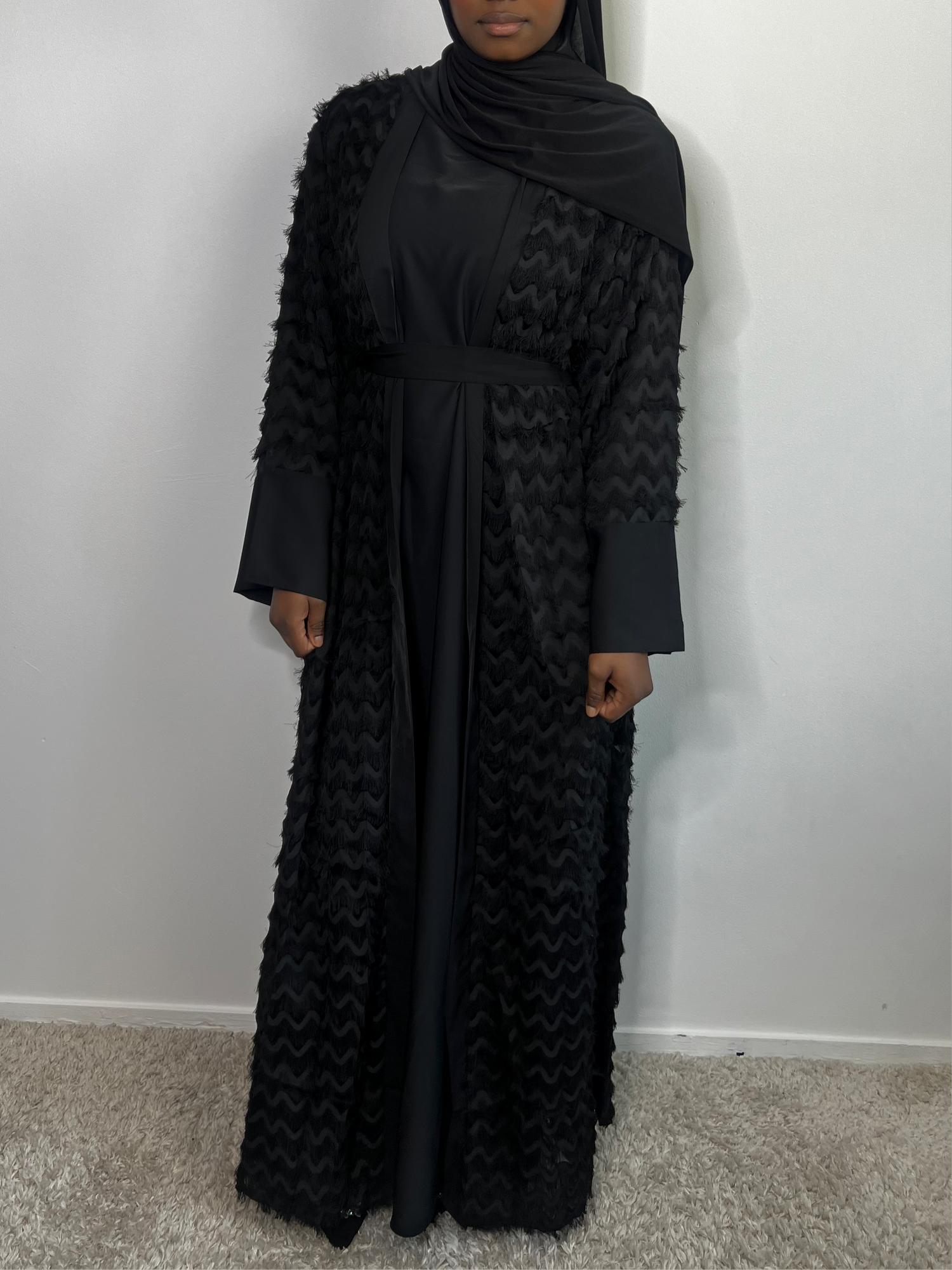 Kimono à frange noir