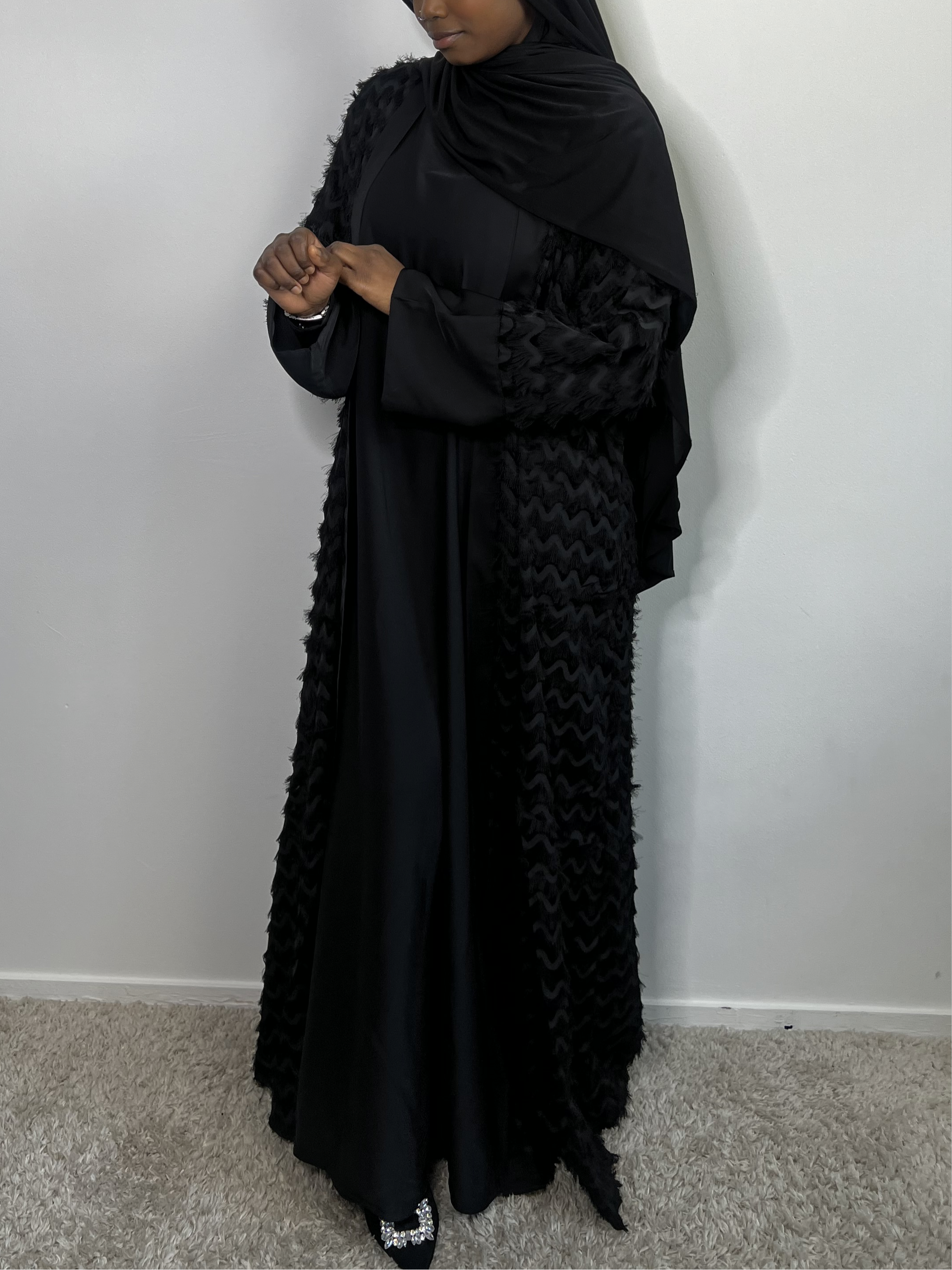 Kimono à frange noir