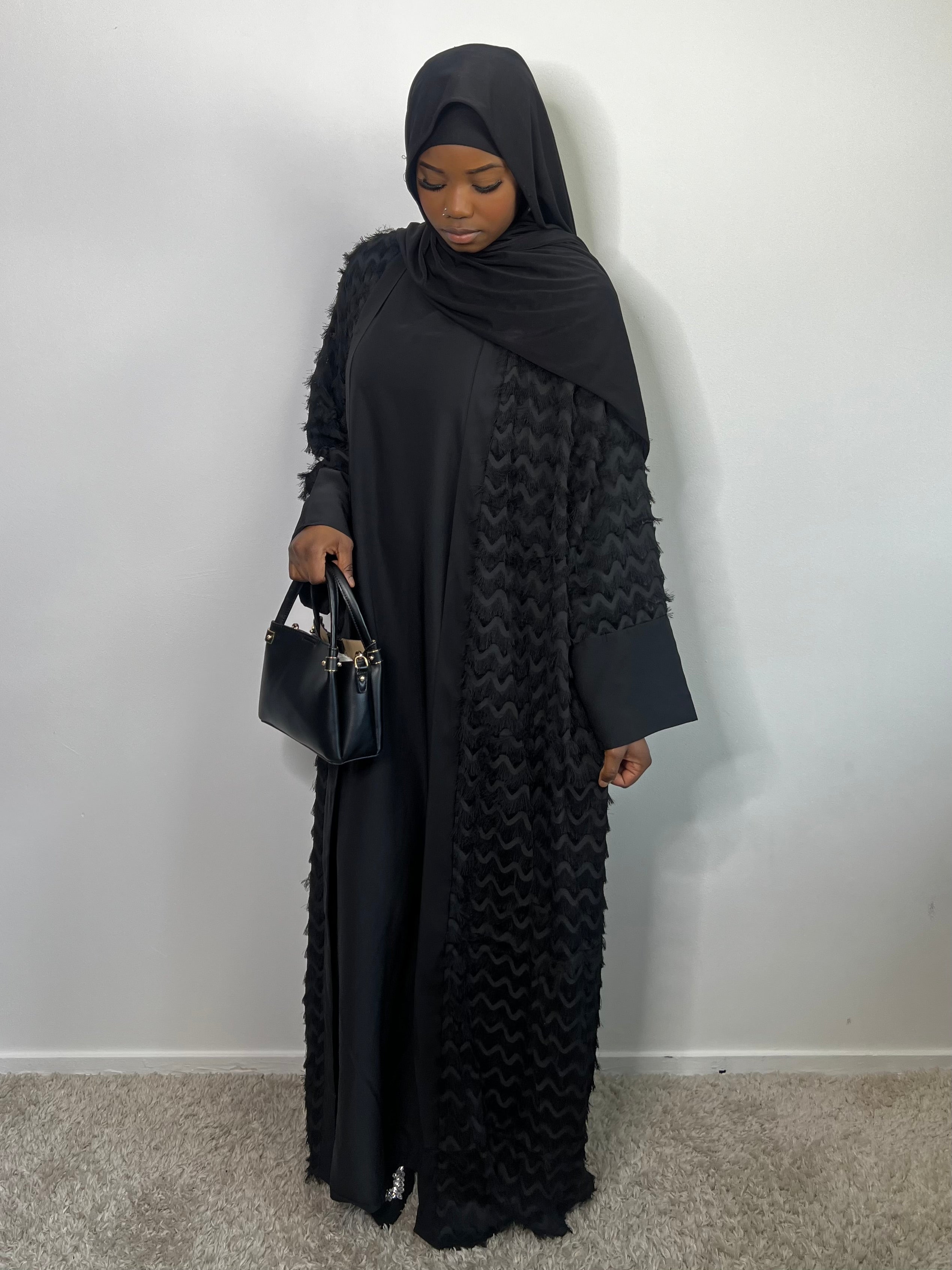Kimono à frange noir